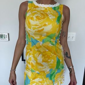 Lilly Pulitzer Sunglow Yellow First Impressions Mila Shift Dress  Size 4
